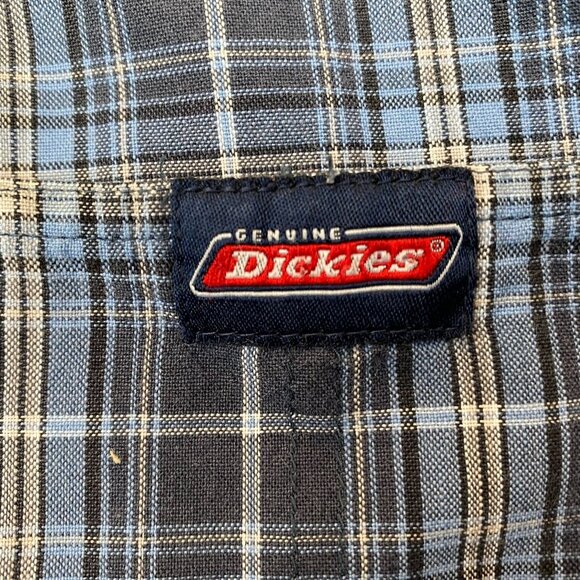 Genuine Dickies Mens Plaid Button-Up Shirt Size M Long Sleeve Cotton/Polyester B - Picture 3 of 7